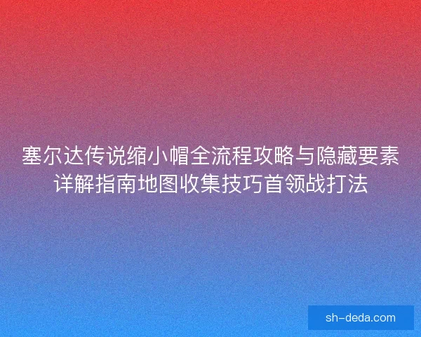 塞尔达传说缩小帽全流程攻略与隐藏要素详解指南地图收集技巧首领战打法