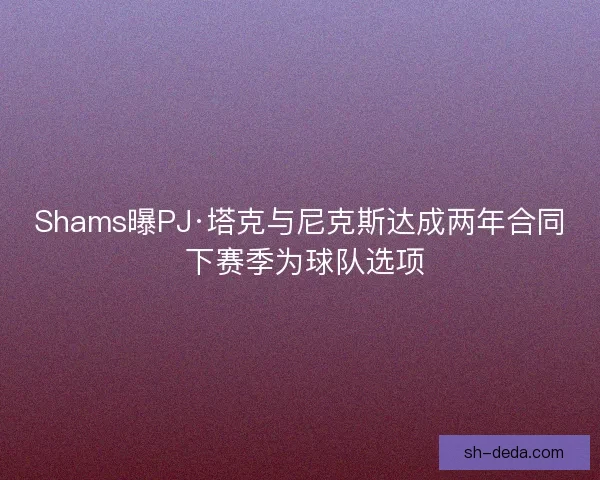 Shams曝PJ·塔克与尼克斯达成两年合同 下赛季为球队选项