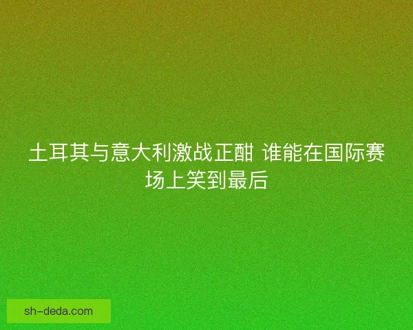 土耳其与意大利激战正酣 谁能在国际赛场上笑到最后